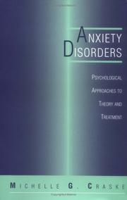 Anxiety disorders : psychological approaches to theory and treatment  Cover Image
