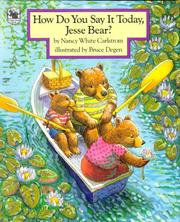How do you say it today, Jesse Bear?  Cover Image