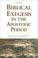 Go to record Biblical exegesis in the apostolic period
